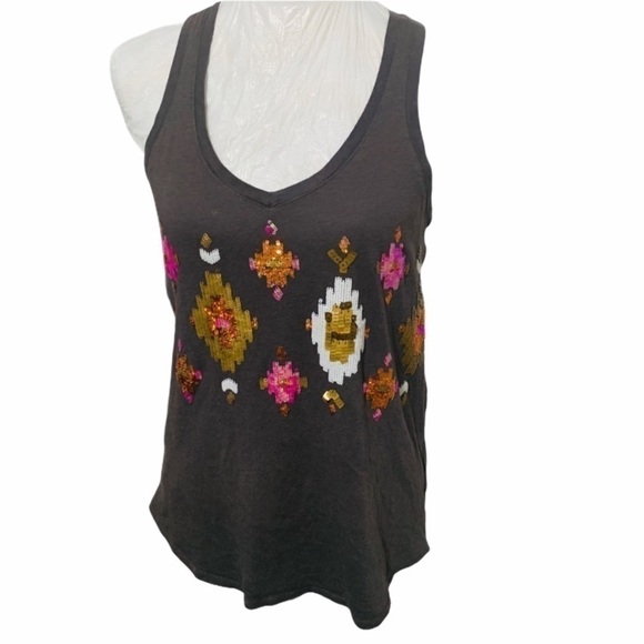 EXPRESS Sequin Racer back Tank top size small - Picture 1 of 8